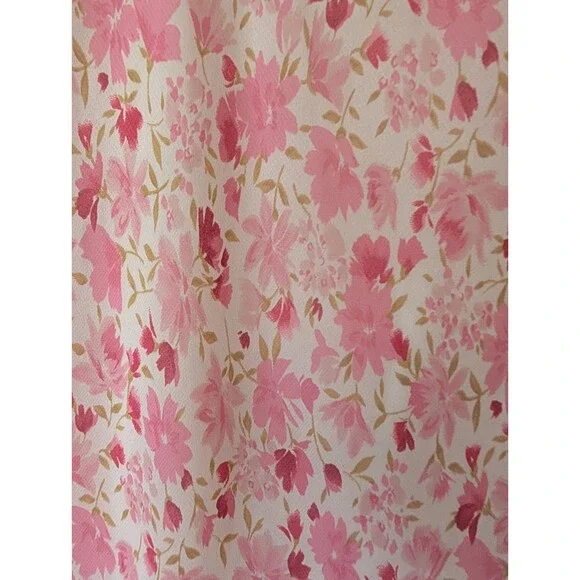 Dressbarn Women's Size 14 Muted Rose Floral Midi Wedding Cottagecore Summer - Picture 4 of 8